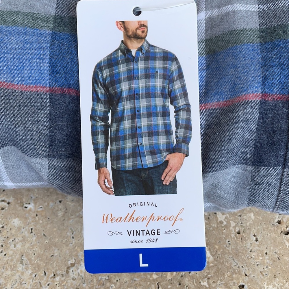 NWT Original Weatherproof Vintage Flannel L - Picture 3 of 7